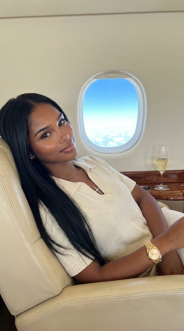 Generated photo — Private Jet wheels up, made from one selfie